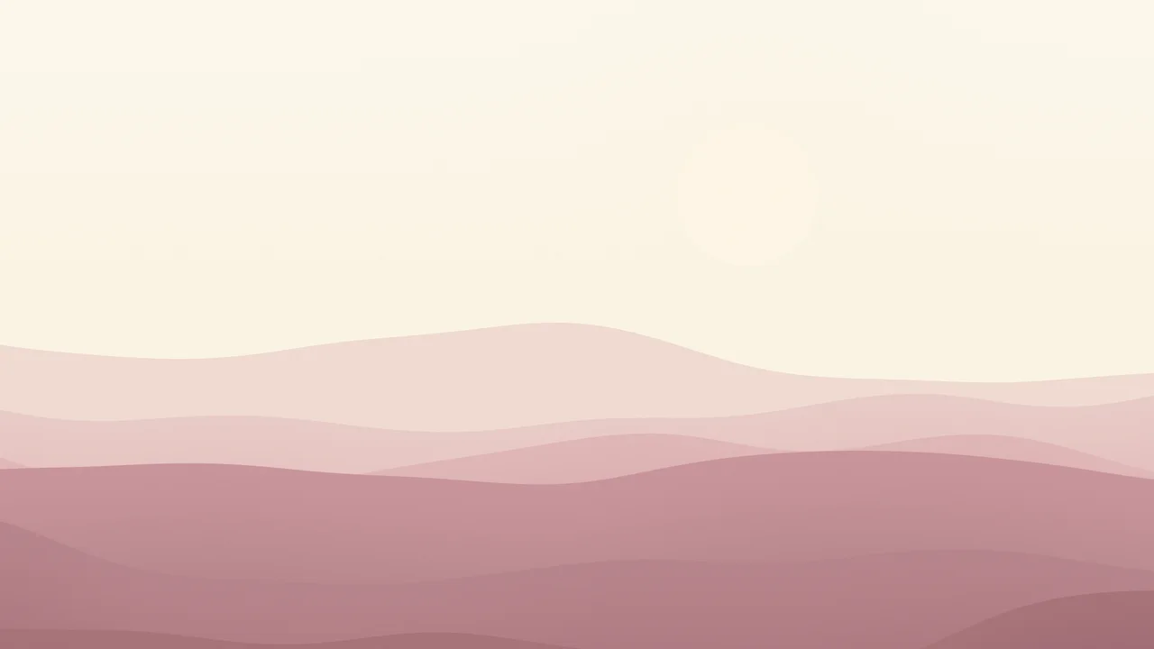 Dusty Rose and Cream Minimalist Desert Dunes desktop wallpaper in 4K