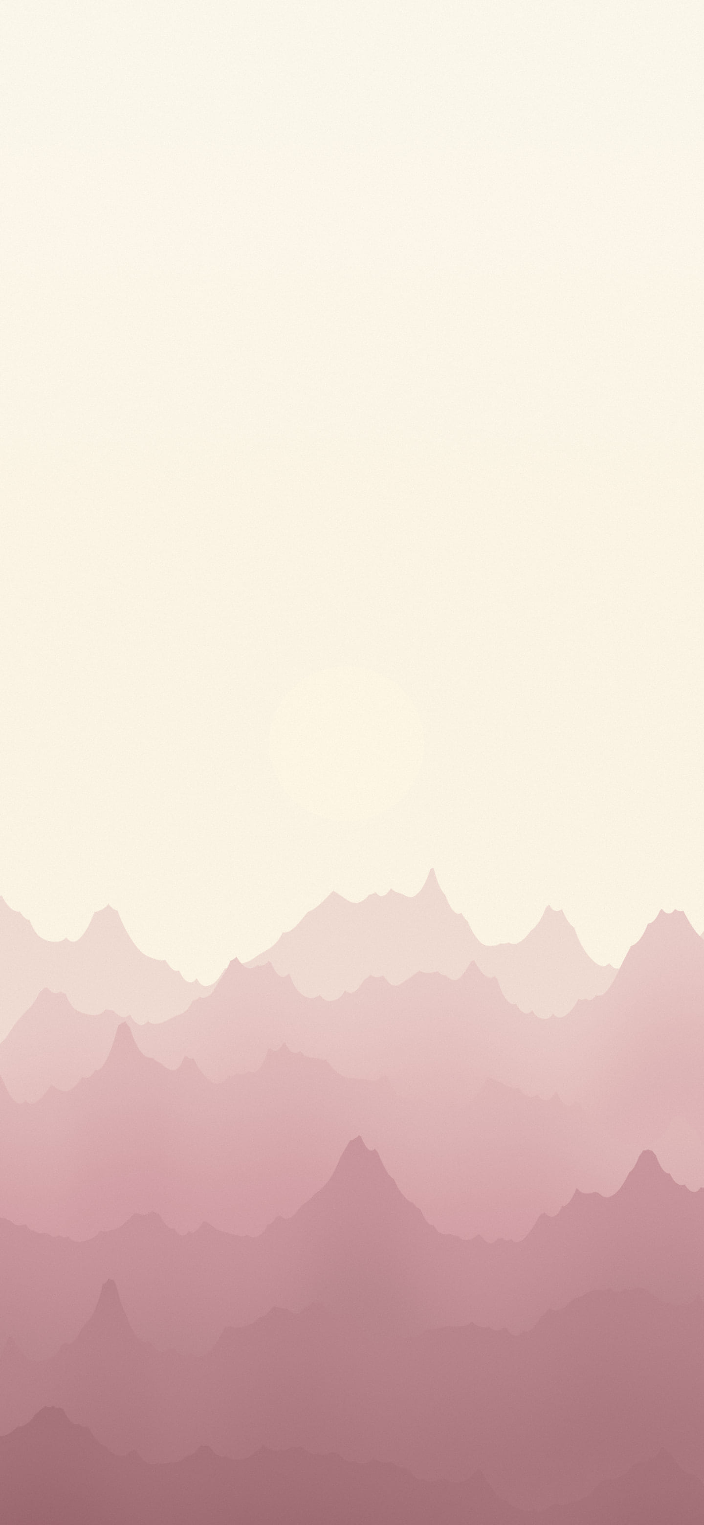 Dusty Rose and Cream Minimalist Mountain Landscape wallpaper for iPhone and Android