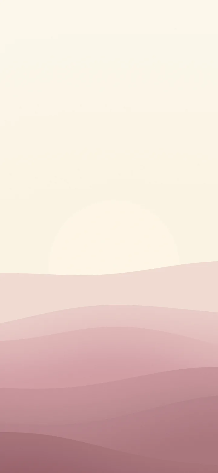 Dusty Rose and Cream Minimalist Sunset Hills wallpaper for iPhone and Android