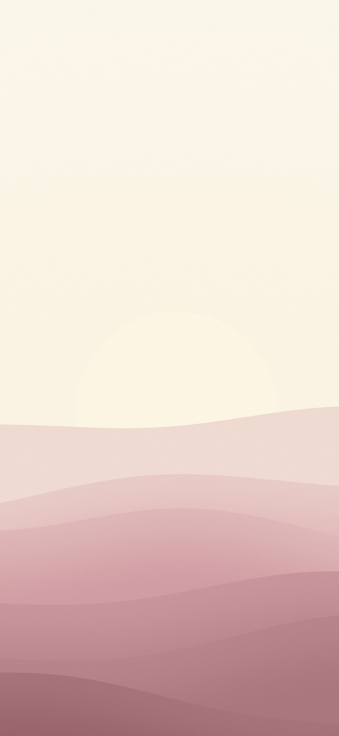 Dusty Rose and Cream Minimalist Sunset Hills wallpaper for iPhone and Android