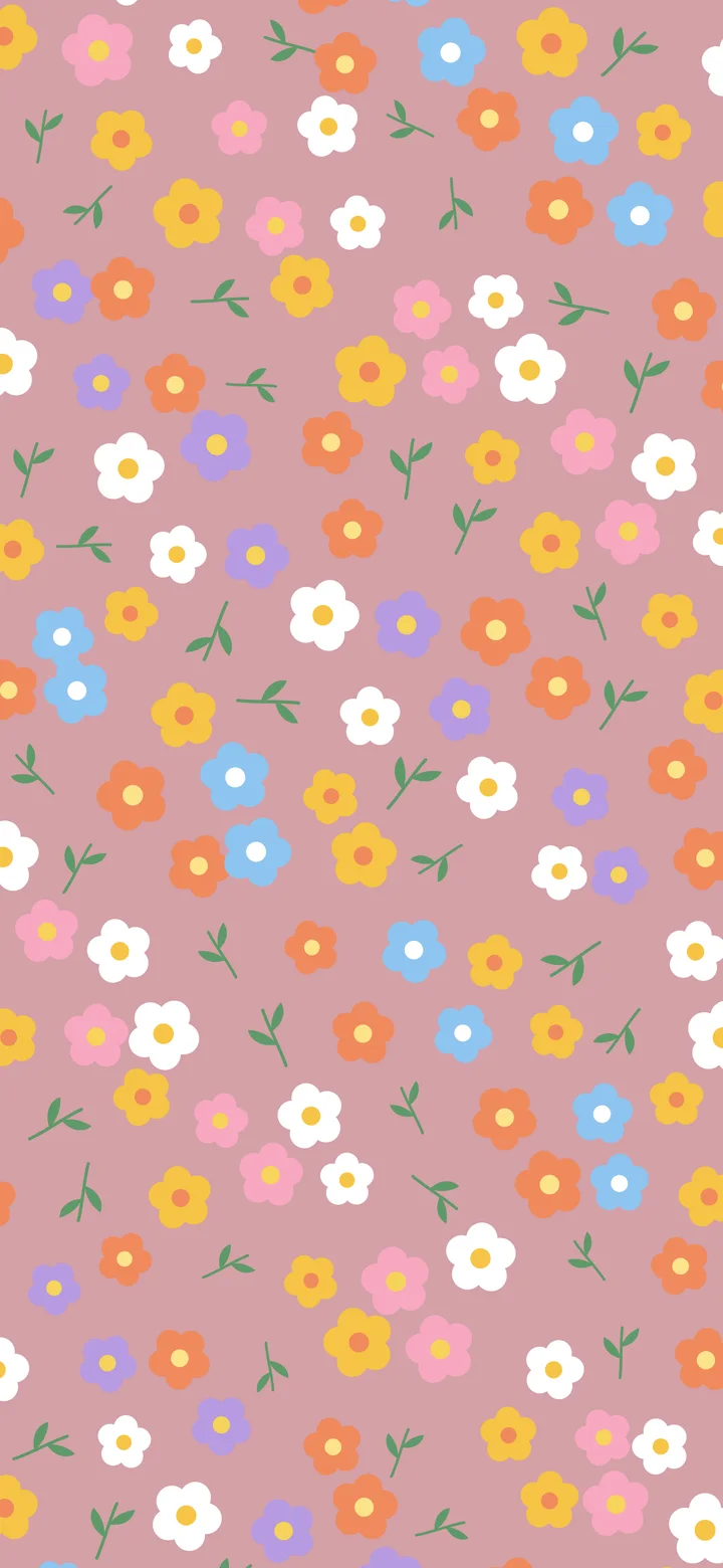 Dusty Rose Ditsy Floral Pattern wallpaper for iPhone and Android