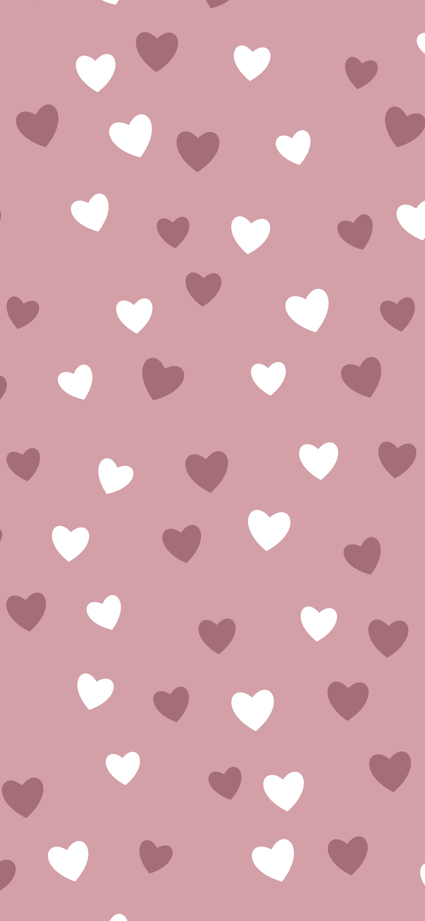 Dusty Rose Heart Pattern wallpaper for iPhone and Android
