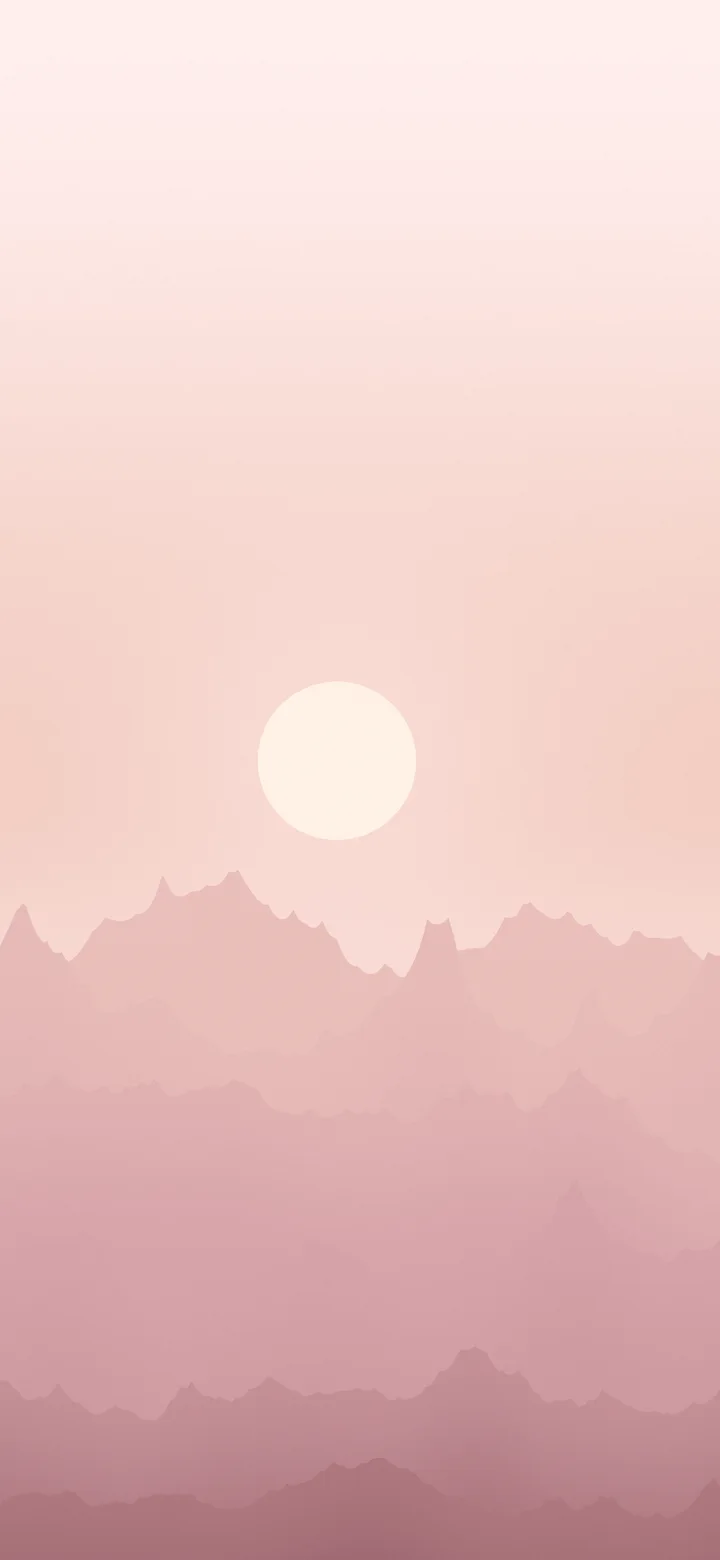 Dusty Rose Minimalist Mountain Landscape wallpaper for iPhone and Android