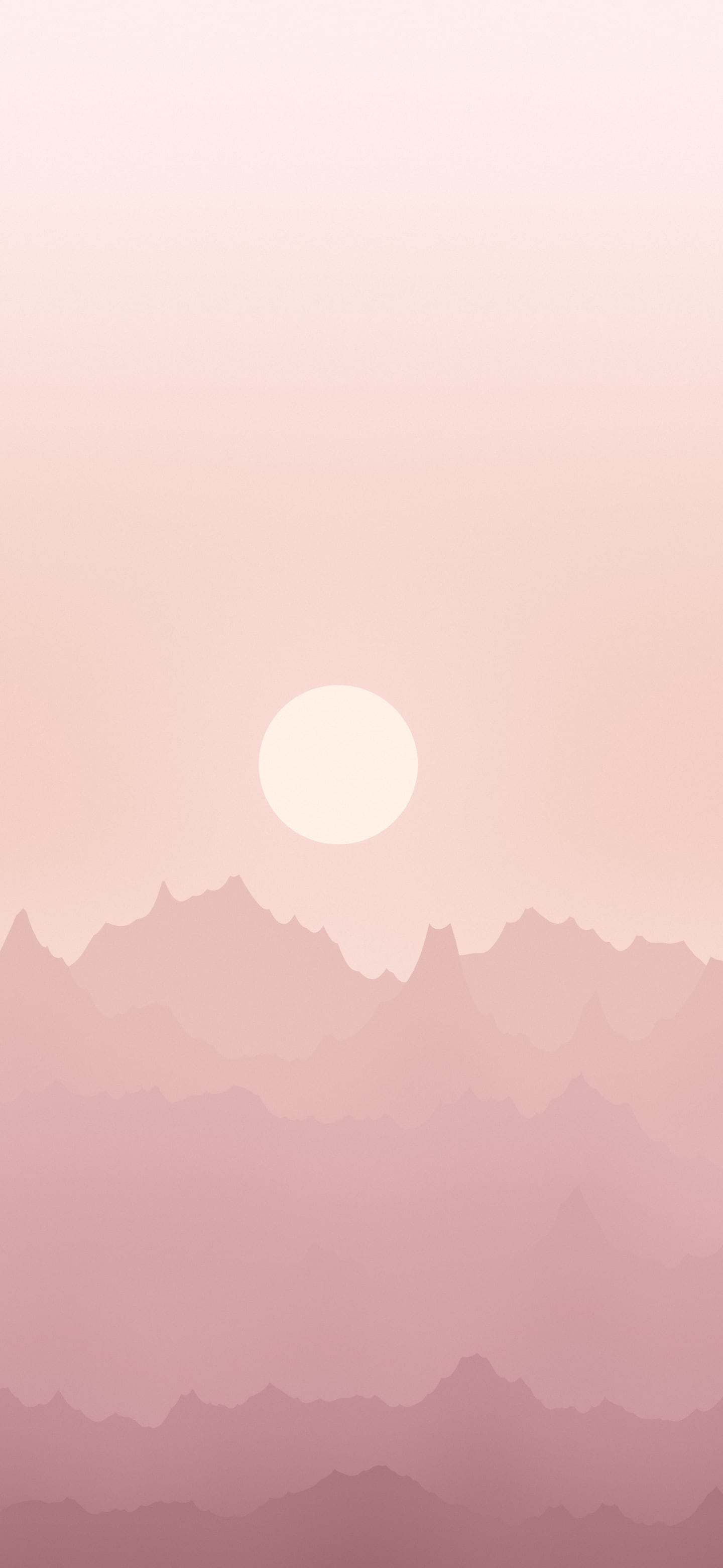 Dusty Rose Minimalist Mountain Landscape wallpaper for iPhone and Android