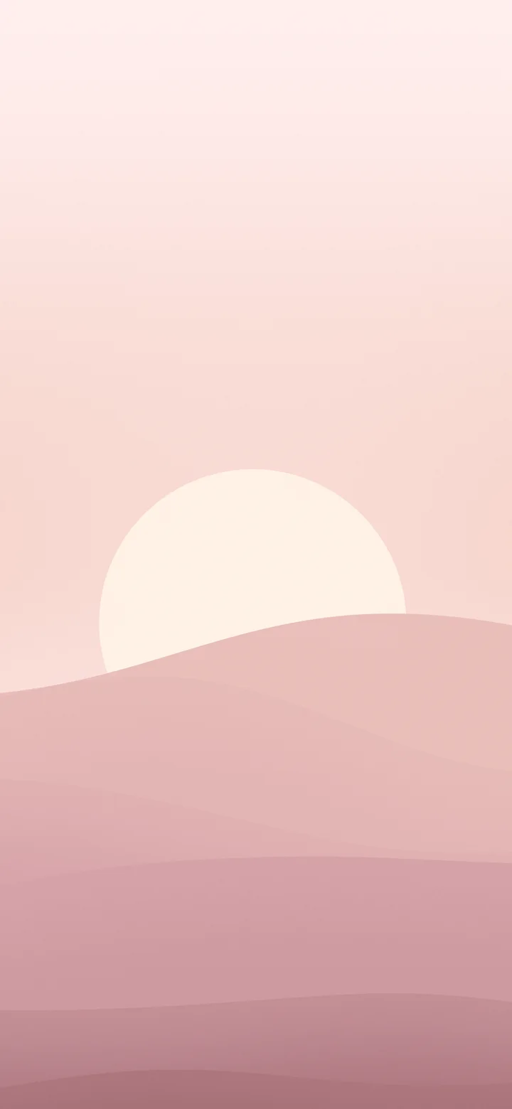 Dusty Rose Minimalist Sunset Hills wallpaper for iPhone and Android