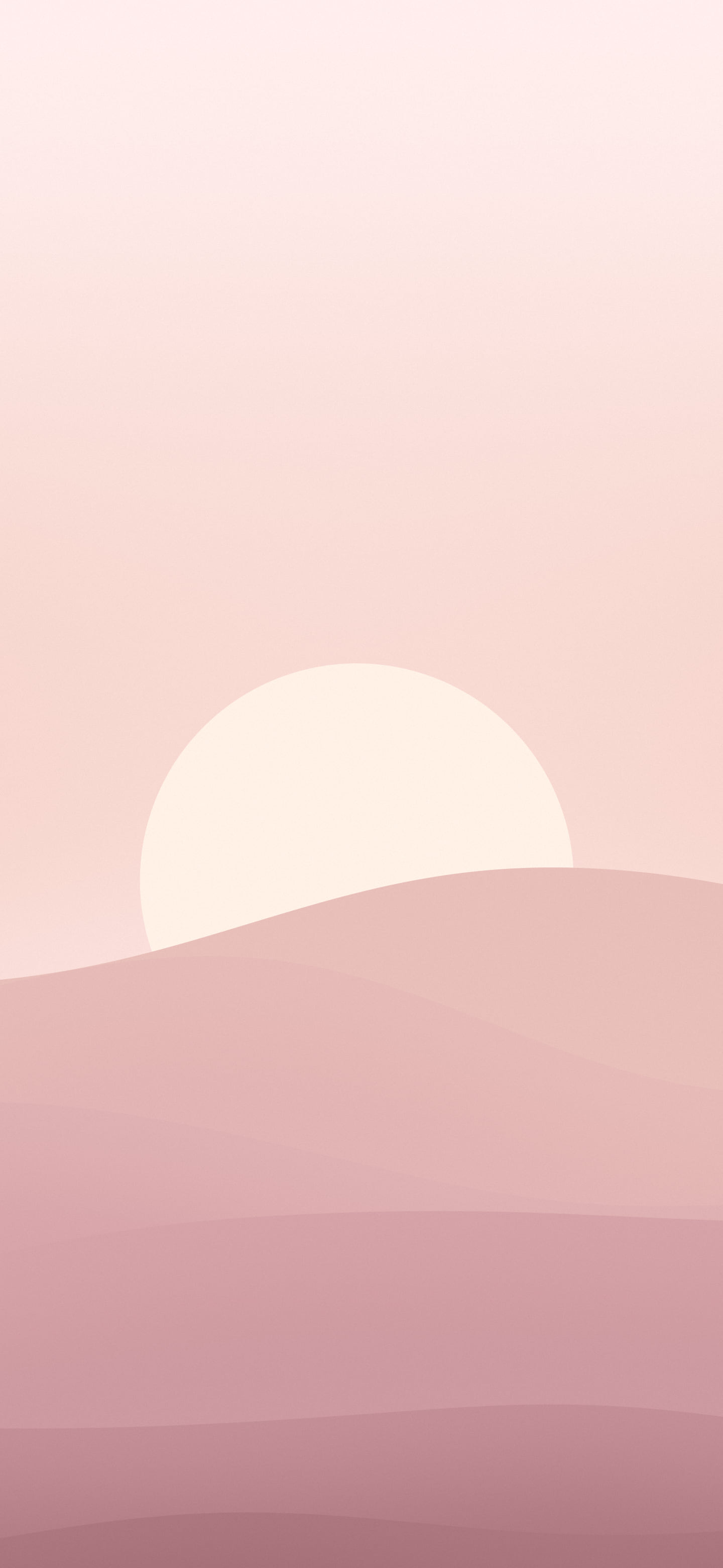 Dusty Rose Minimalist Sunset Hills wallpaper for iPhone and Android