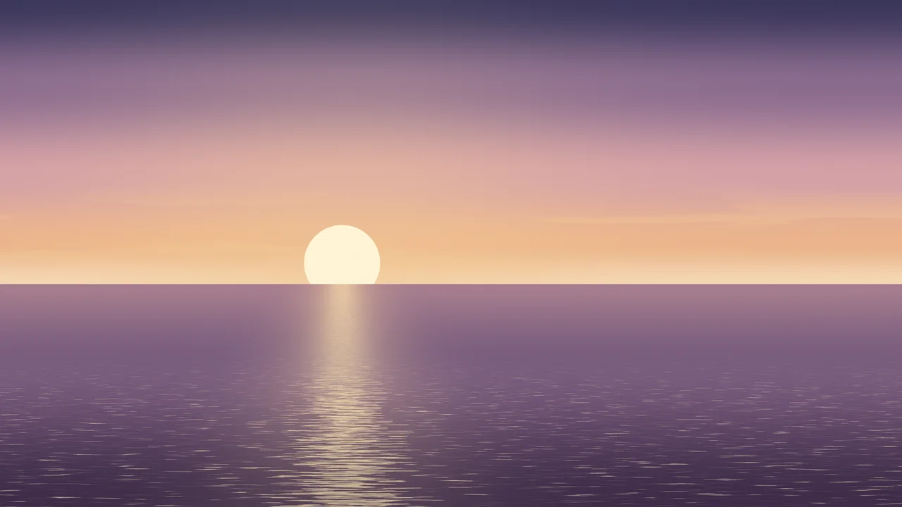 Dusty Rose Ocean Sunset desktop wallpaper in 4K