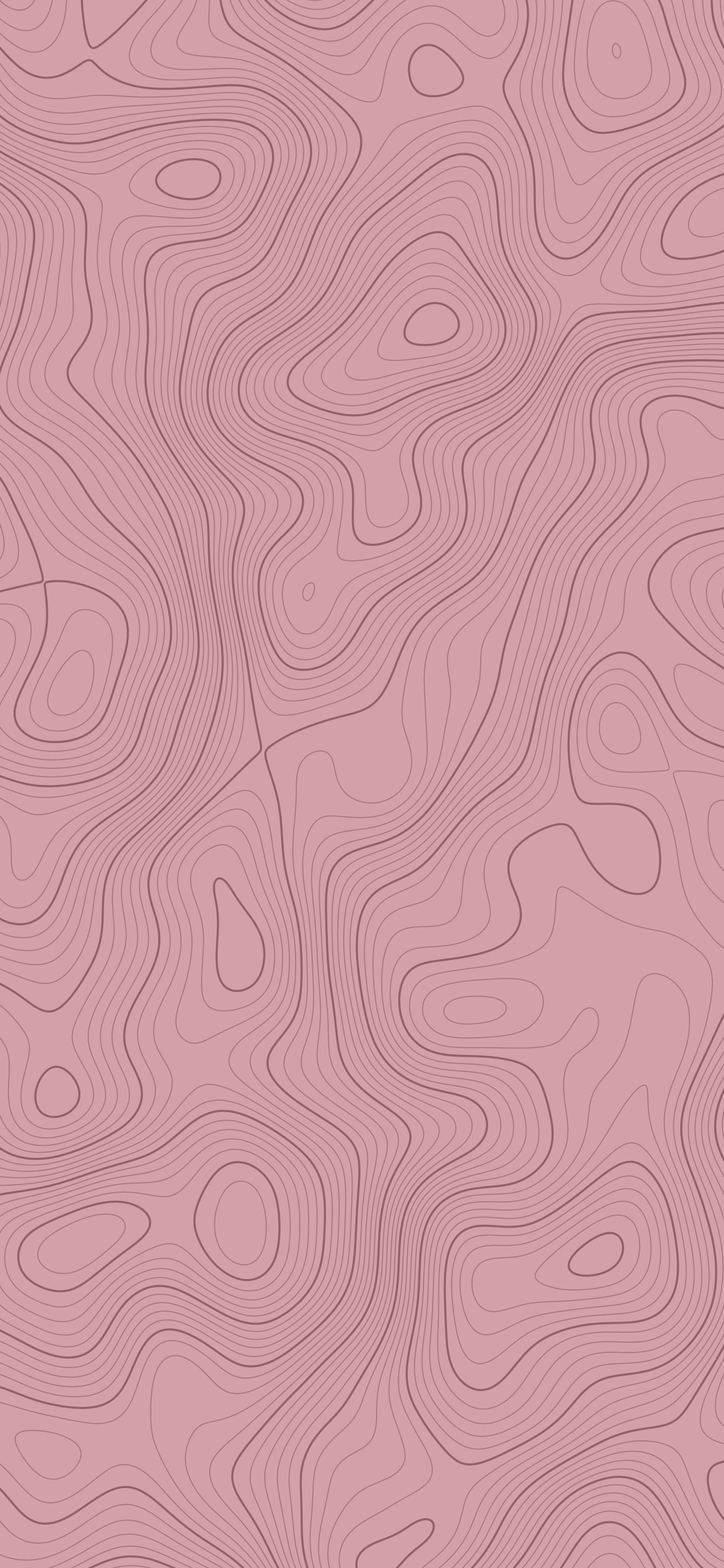 Dusty Rose Topographic Line wallpaper for iPhone and Android