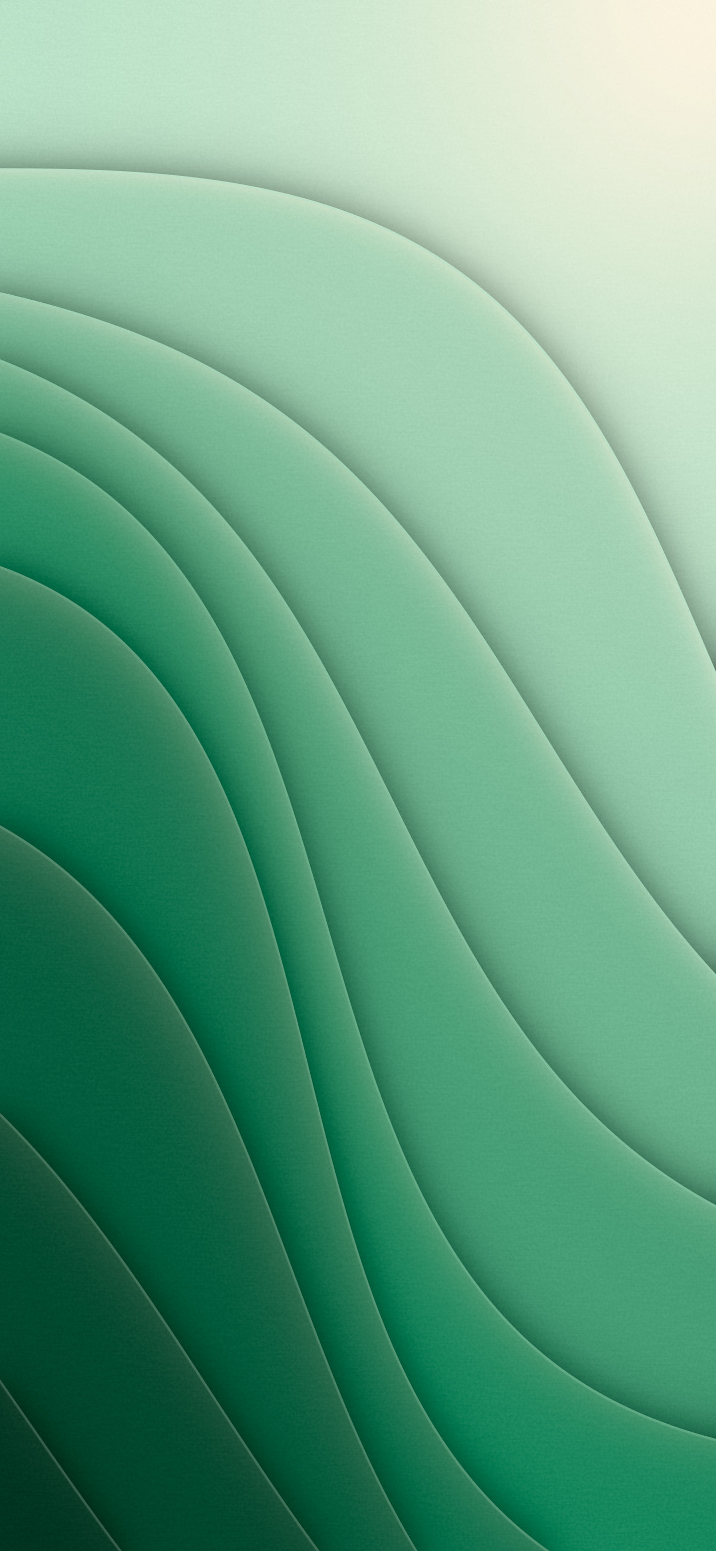 Emerald 3D Paper Cut Abstract Curves wallpaper for iPhone and Android