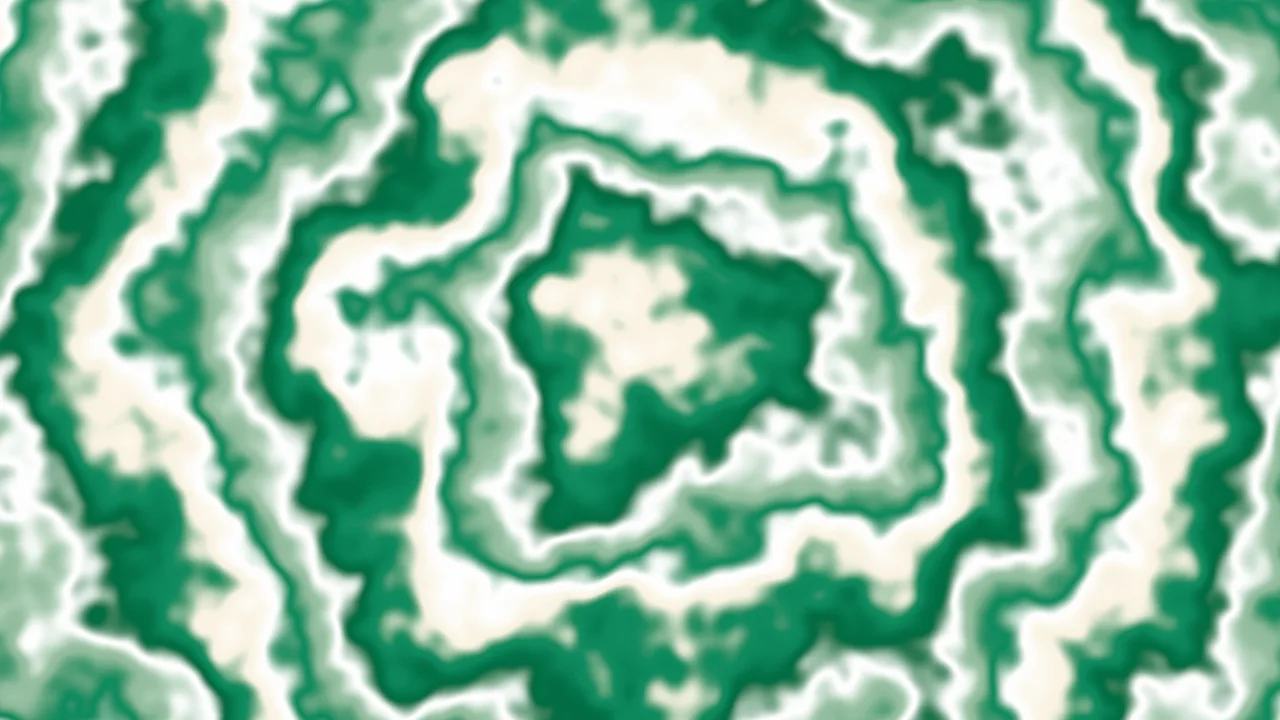 Emerald and Cream Bullseye Tie Dye desktop wallpaper in 4K