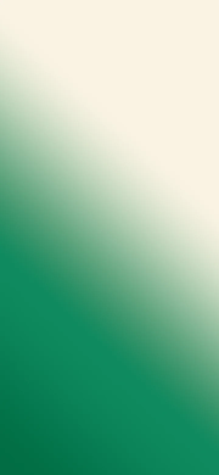 Emerald and Cream Diagonal Ombre Gradient wallpaper for iPhone and Android
