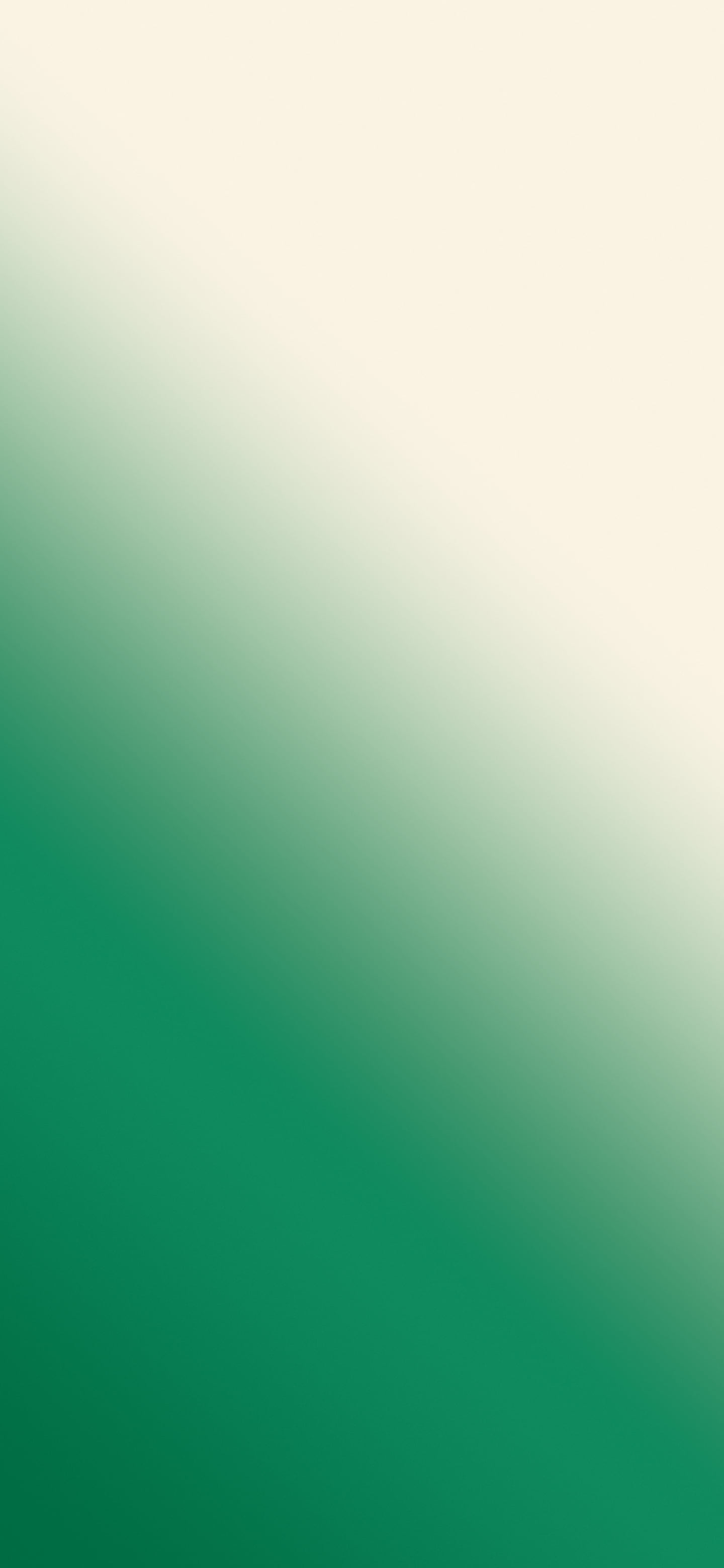 Emerald and Cream Diagonal Ombre Gradient wallpaper for iPhone and Android