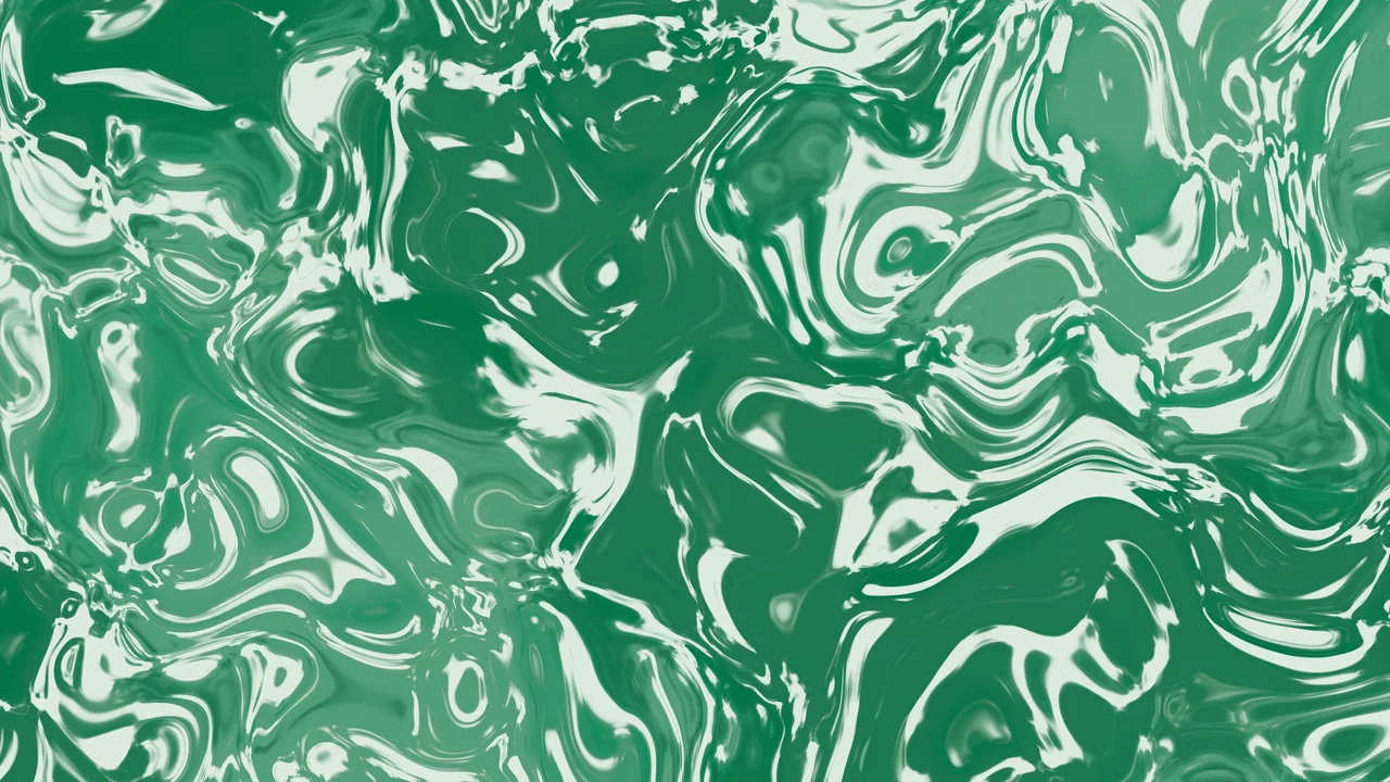 Emerald and Cream Liquid Marble desktop wallpaper in 4K