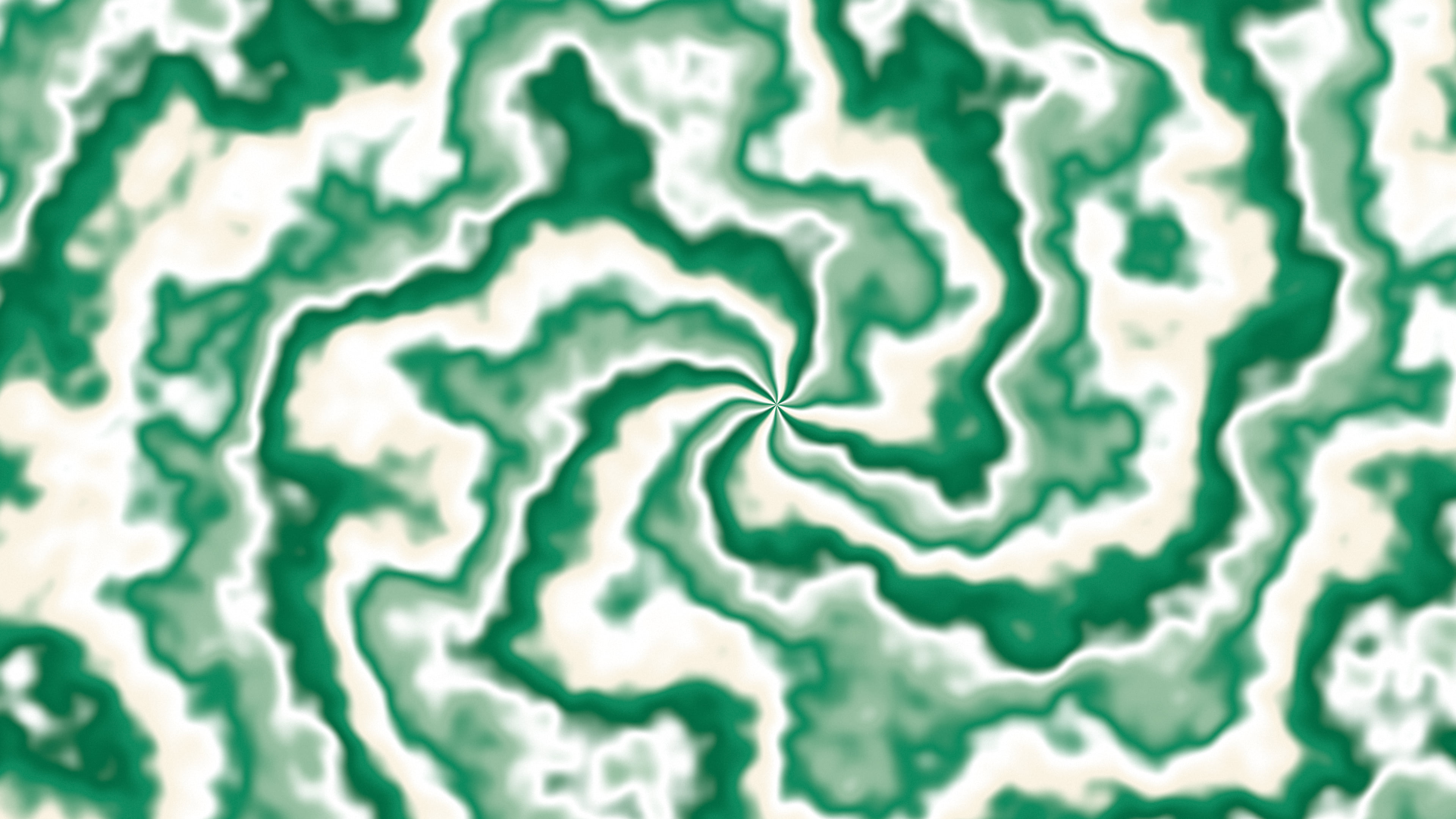 Emerald and Cream Spiral Tie Dye desktop wallpaper in 4K