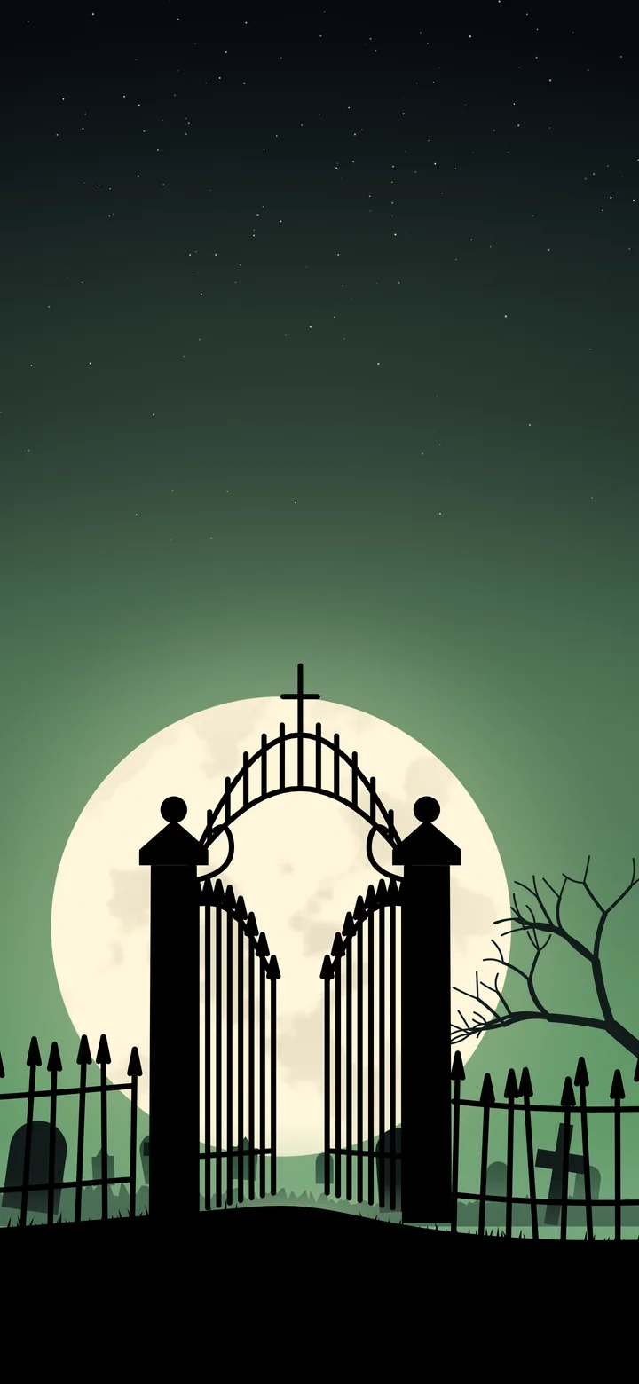 Emerald Cemetery Gate wallpaper for iPhone and Android