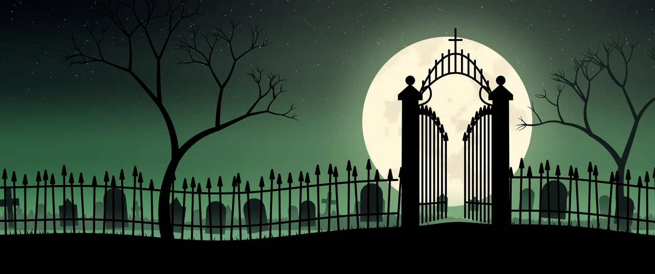Emerald Cemetery Gate ultrawide wallpaper, 3440 × 1440