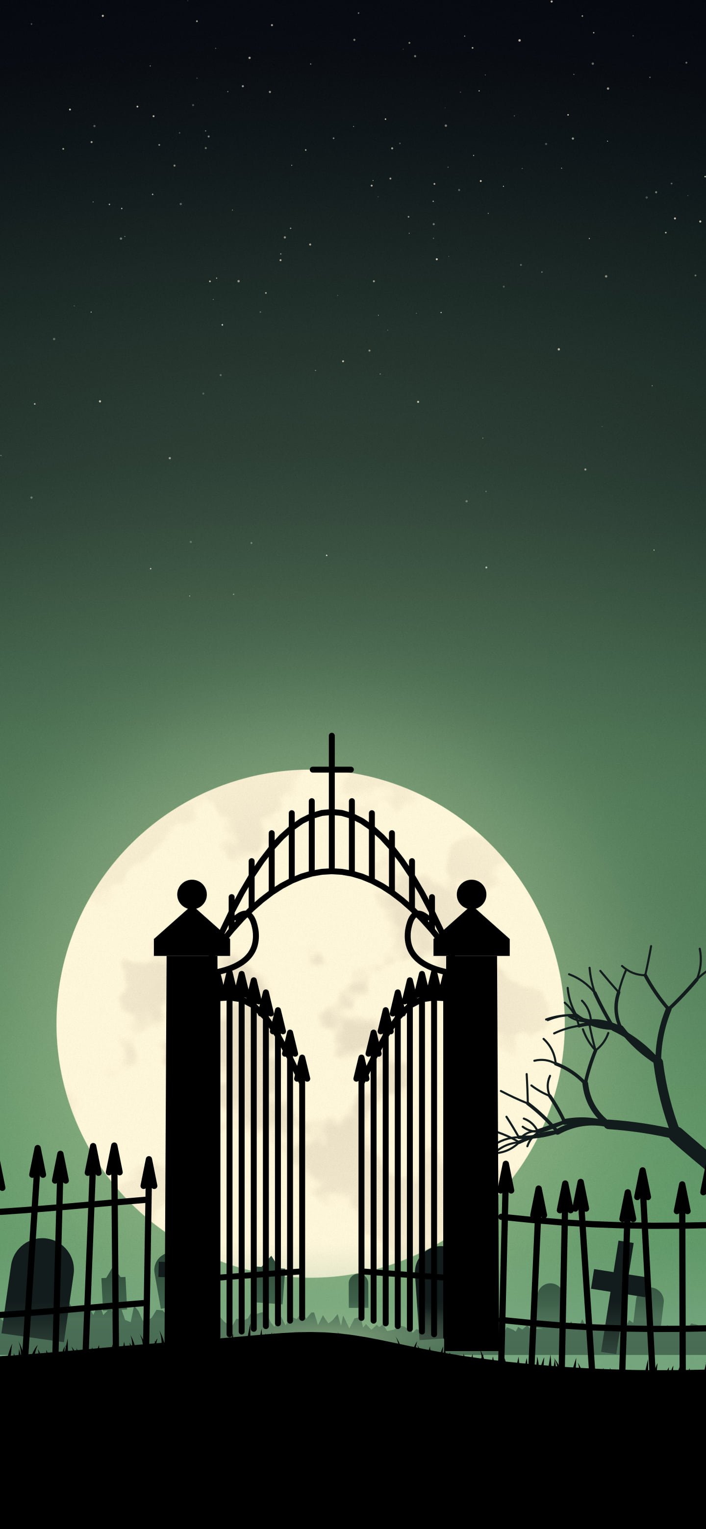 Emerald Cemetery Gate wallpaper for iPhone and Android