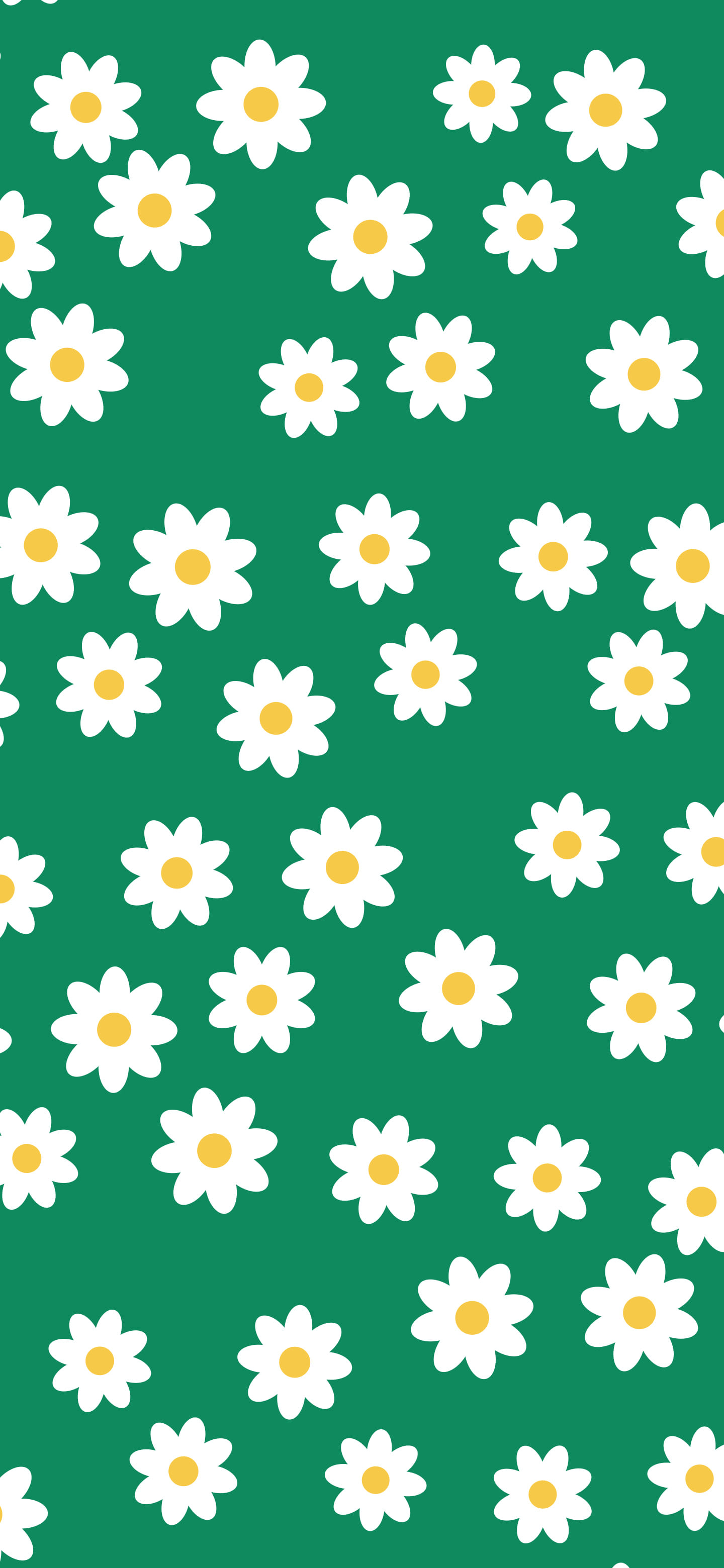 Emerald Daisy Flower Pattern wallpaper for iPhone and Android