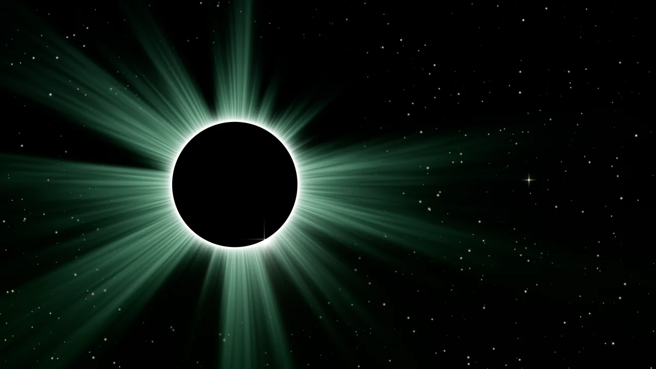 Emerald Eclipse desktop wallpaper in 4K