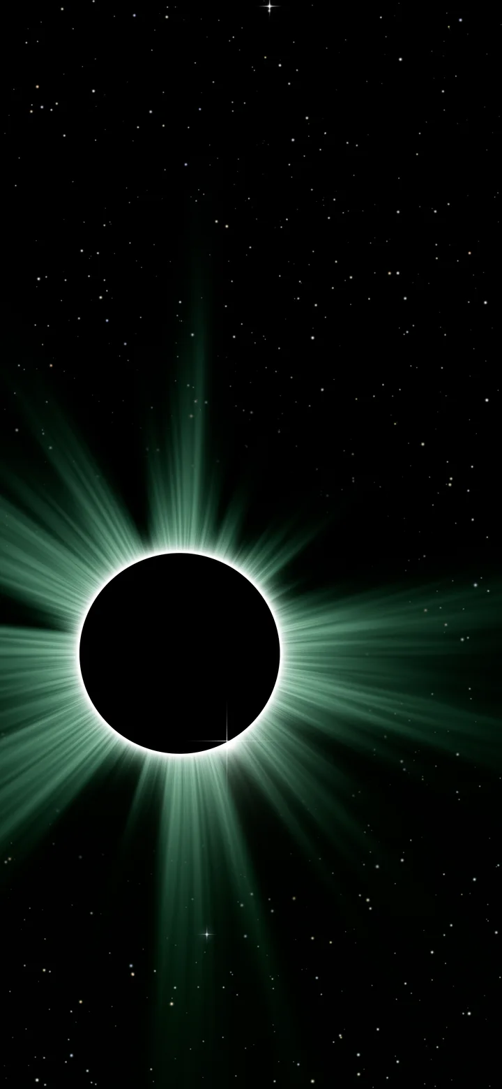 Emerald Eclipse wallpaper for iPhone and Android