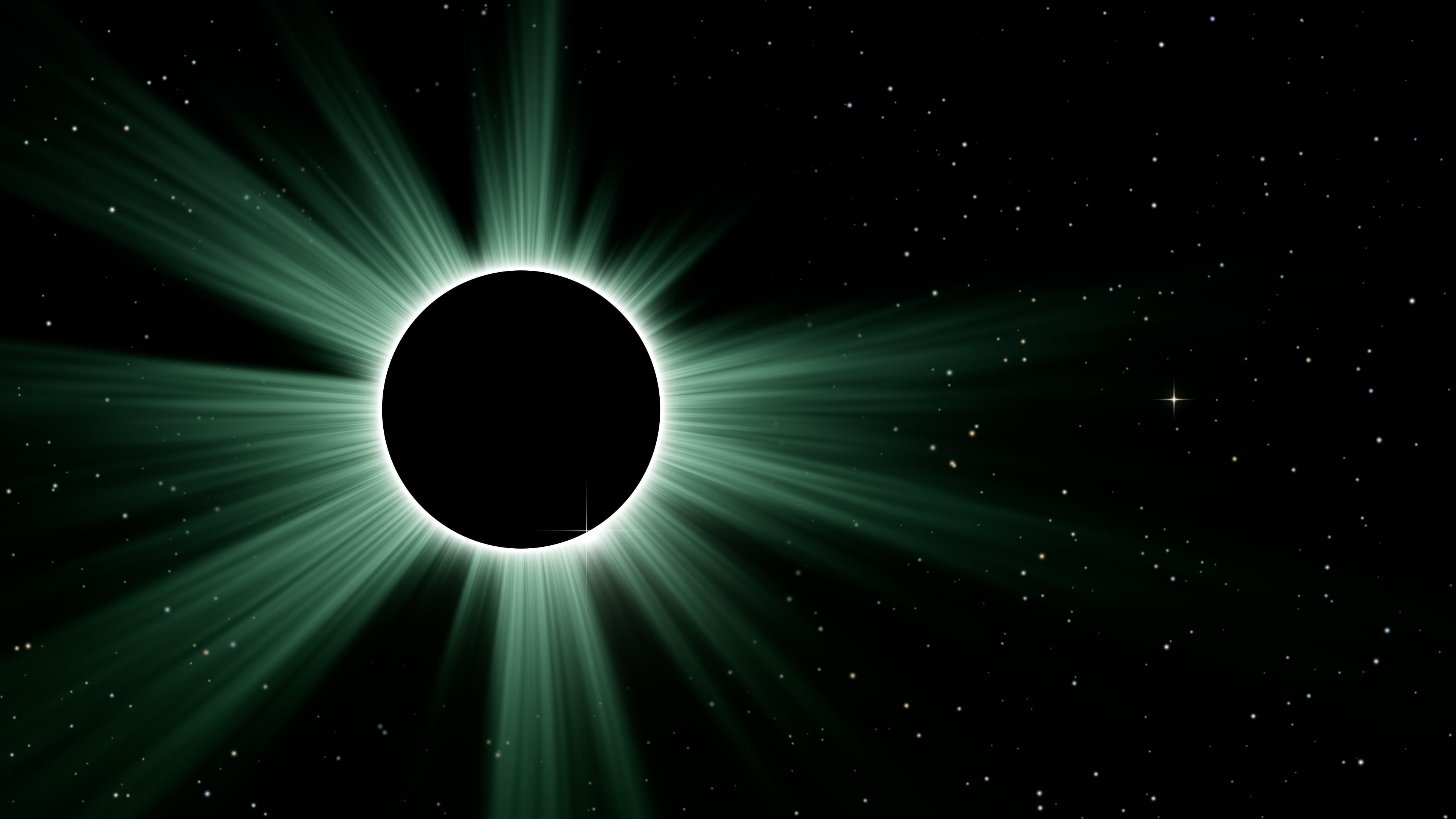 Emerald Eclipse desktop wallpaper in 4K