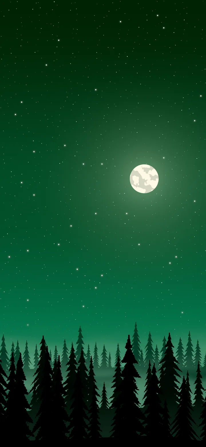 Emerald Forest at Night wallpaper for iPhone and Android