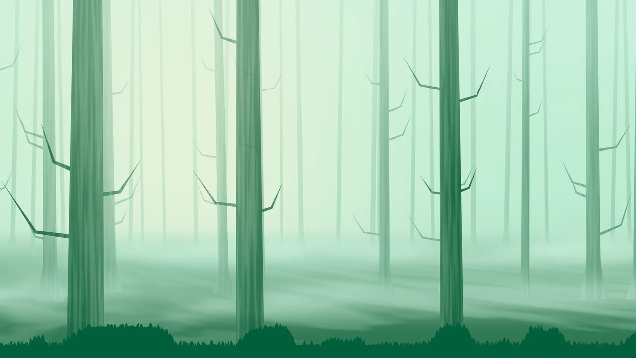 Emerald Forest Trees desktop wallpaper in 4K