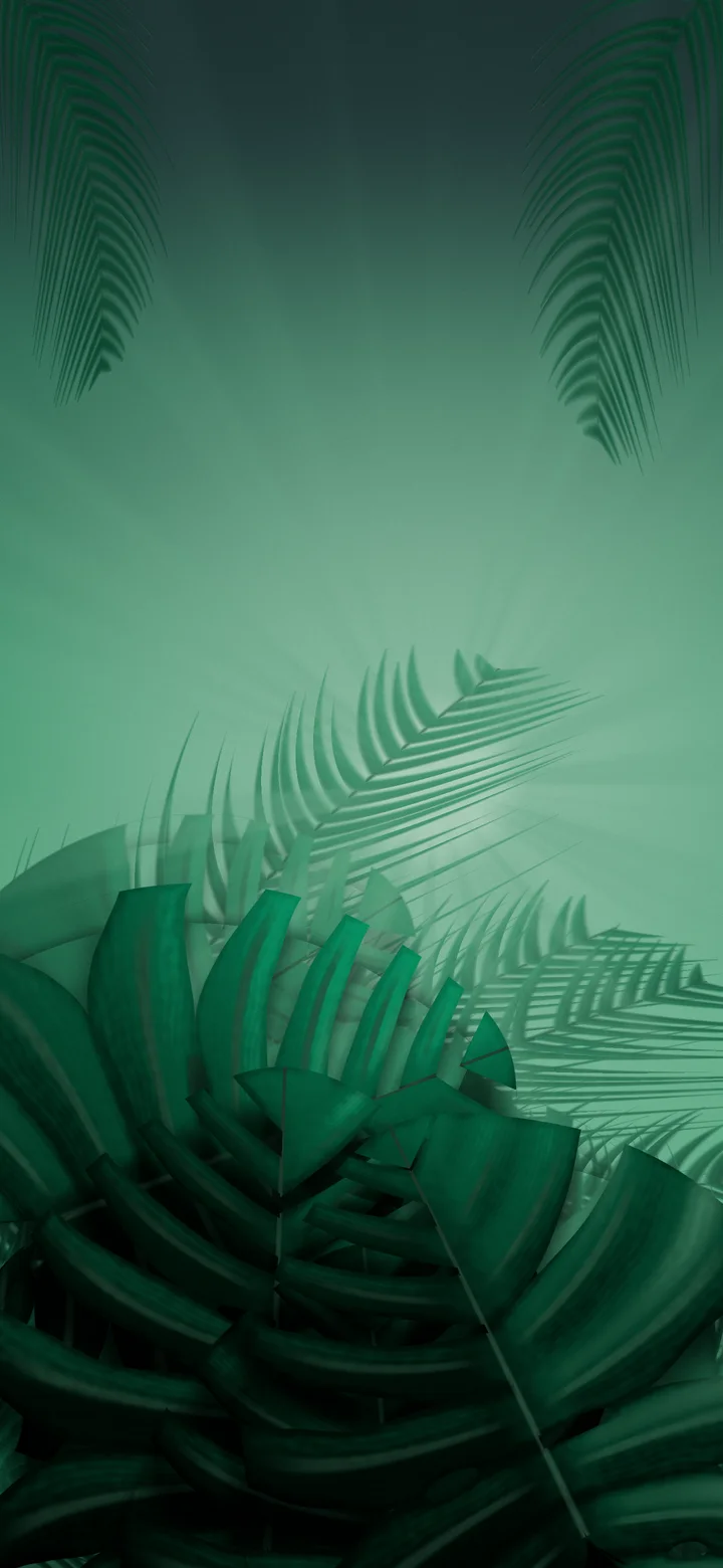 Emerald Jungle Leaves wallpaper for iPhone and Android
