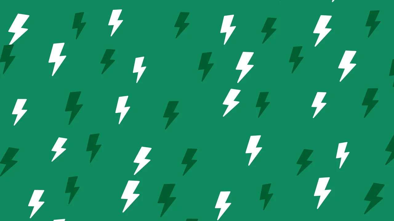 Emerald Lightning Bolt Pattern desktop wallpaper in 4K