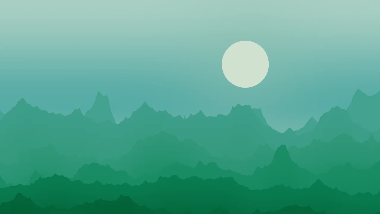 Emerald Minimalist Mountain Landscape desktop wallpaper in 4K