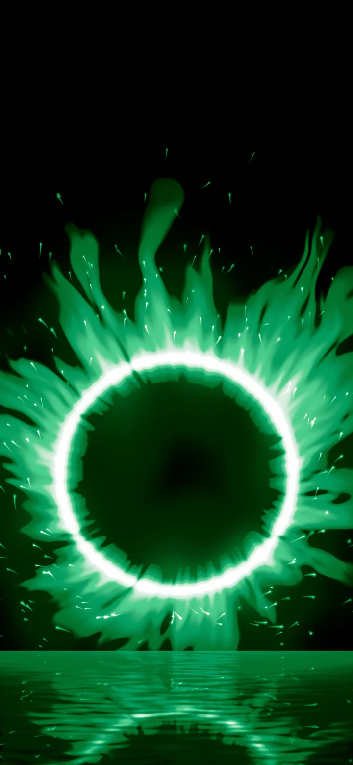 Emerald Ring of Fire wallpaper for iPhone and Android