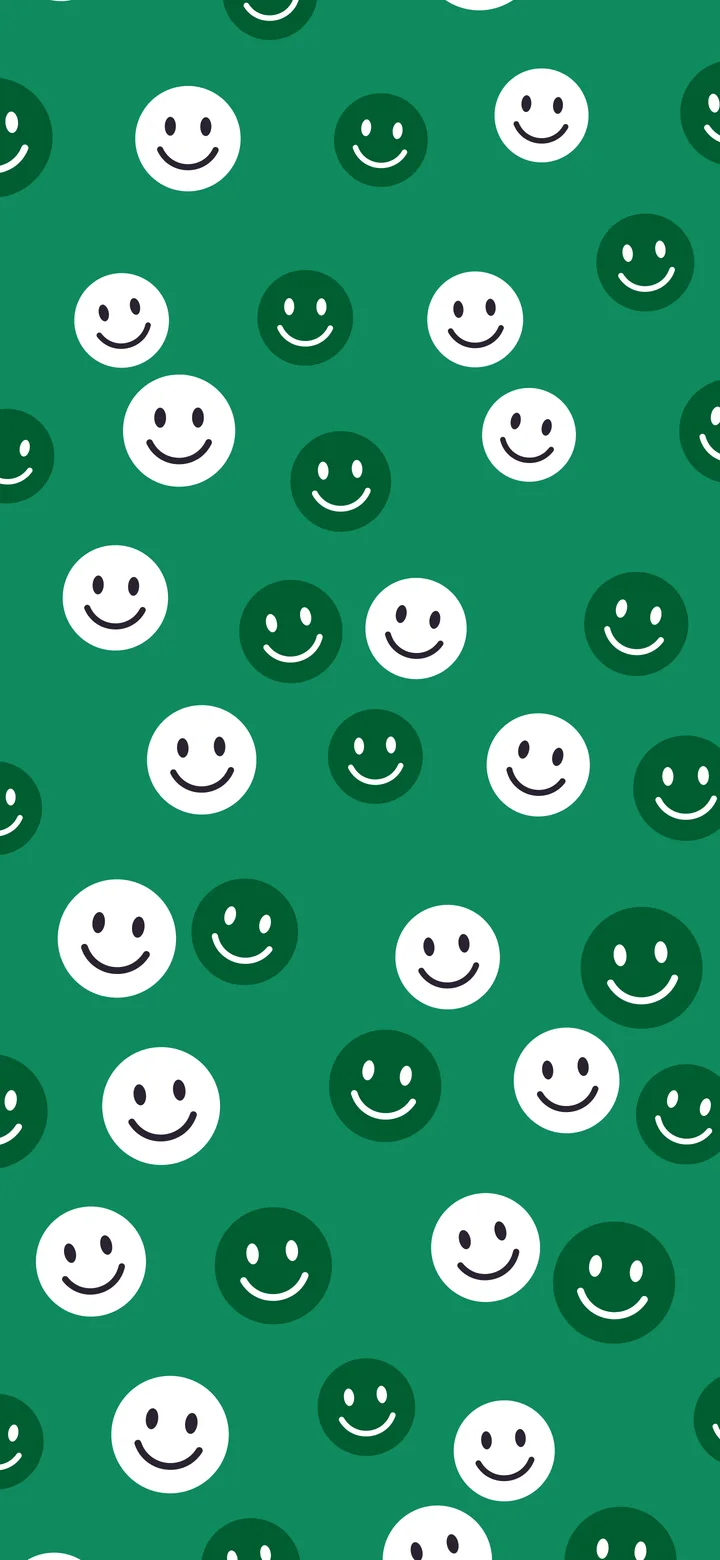 Emerald Smiley Face Pattern wallpaper for iPhone and Android