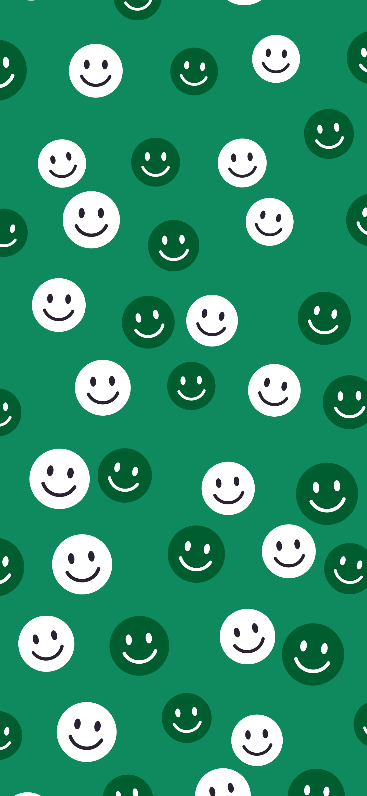 Emerald Smiley Face Pattern wallpaper for iPhone and Android