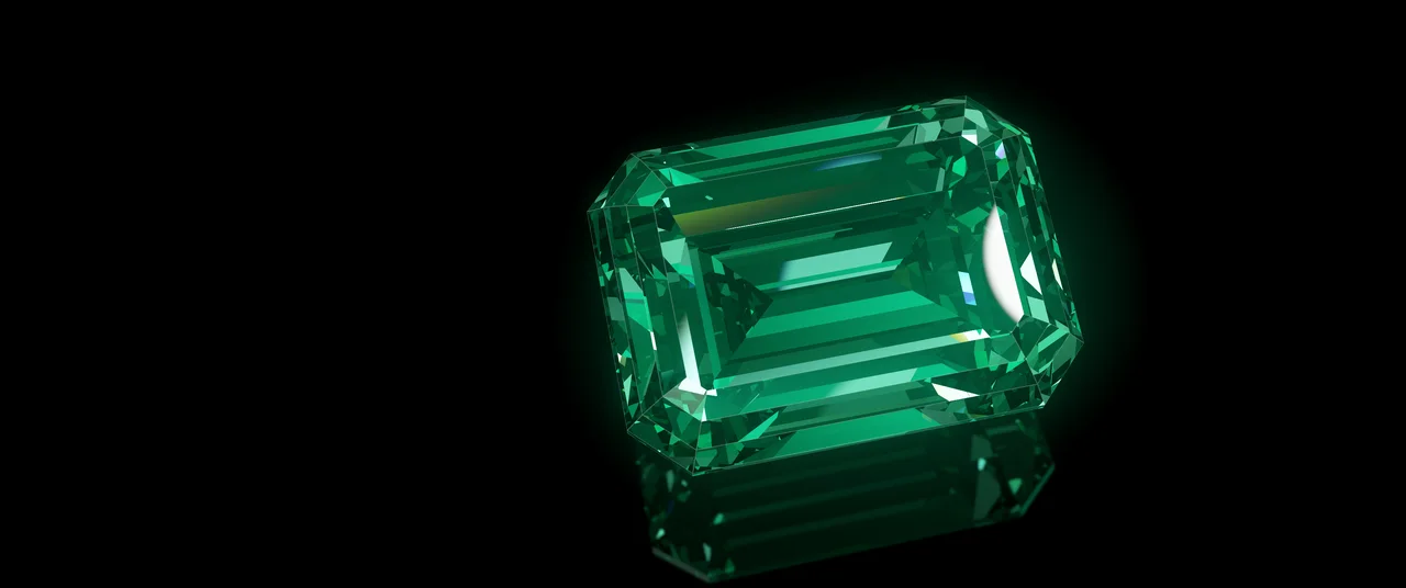 Emerald Step Cut Diamond ultrawide wallpaper, 3440 × 1440