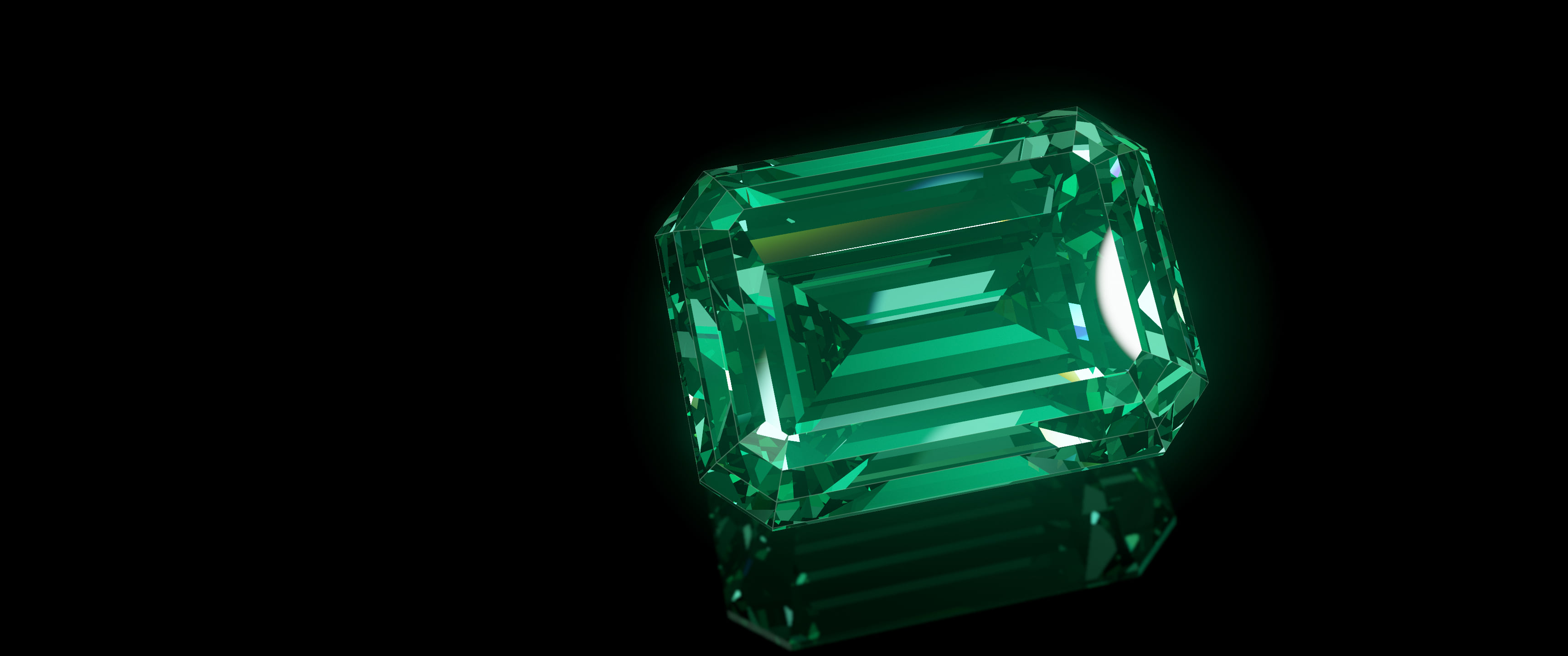 Emerald Step Cut Diamond ultrawide wallpaper, 3440 × 1440