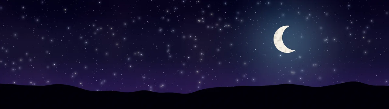 Galaxy Moon and Stars Night Sky dual monitor wallpaper, 7680 × 2160