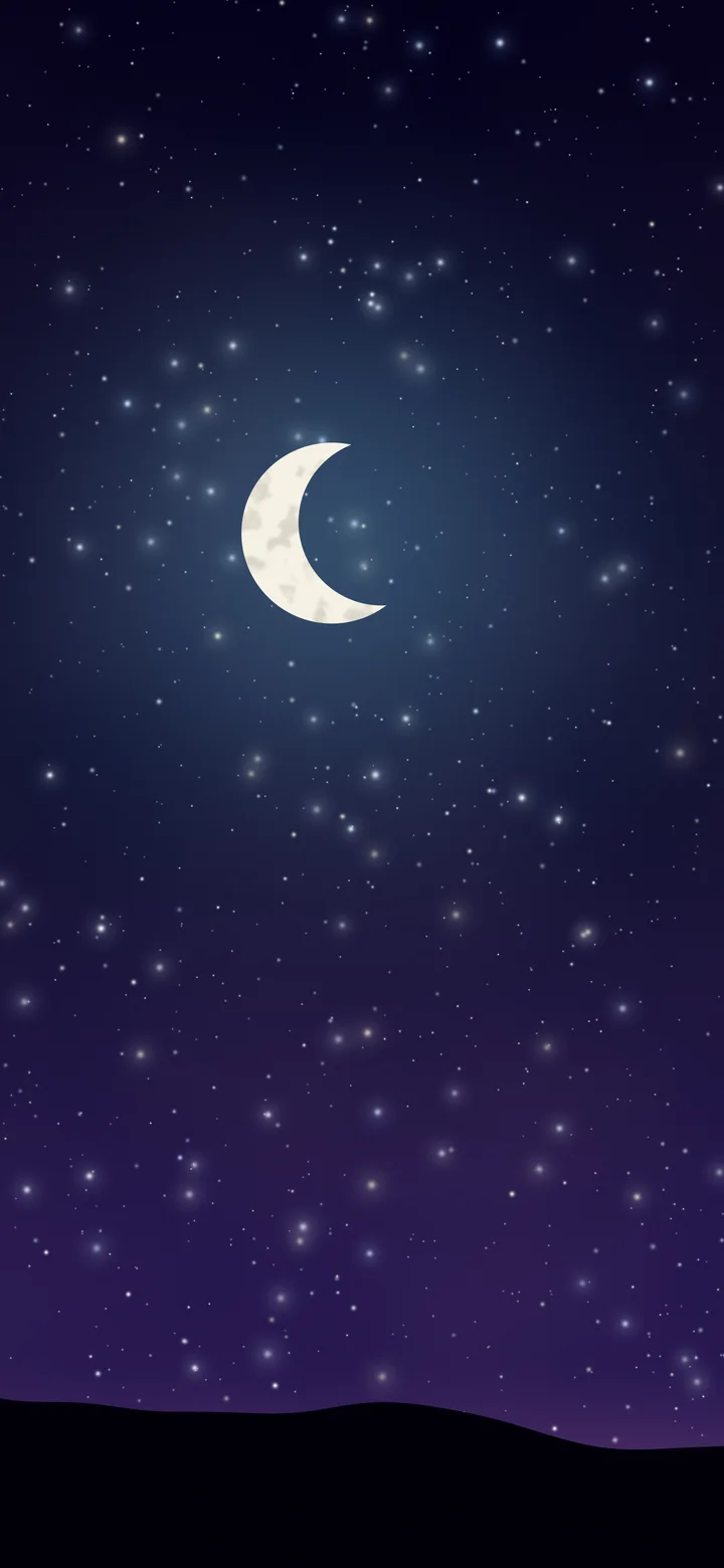 Galaxy Moon and Stars Night Sky wallpaper for iPhone and Android
