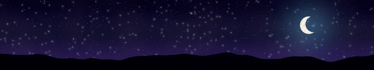 Galaxy Moon and Stars Night Sky triple monitor wallpaper, 7680 × 1440