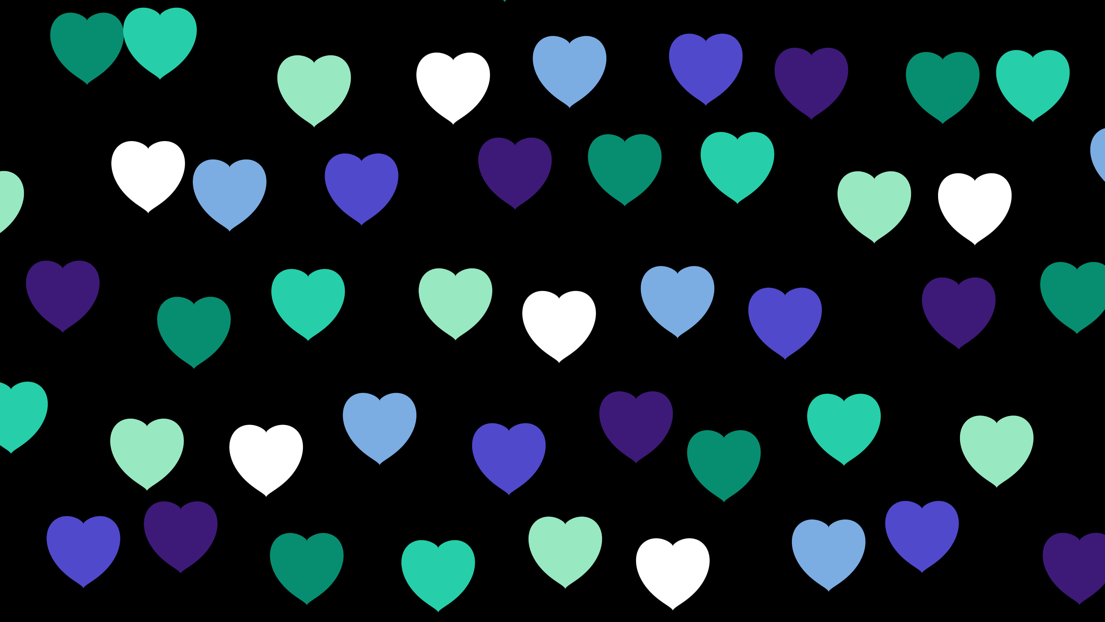 Gay Pride Heart Pattern desktop wallpaper in 4K