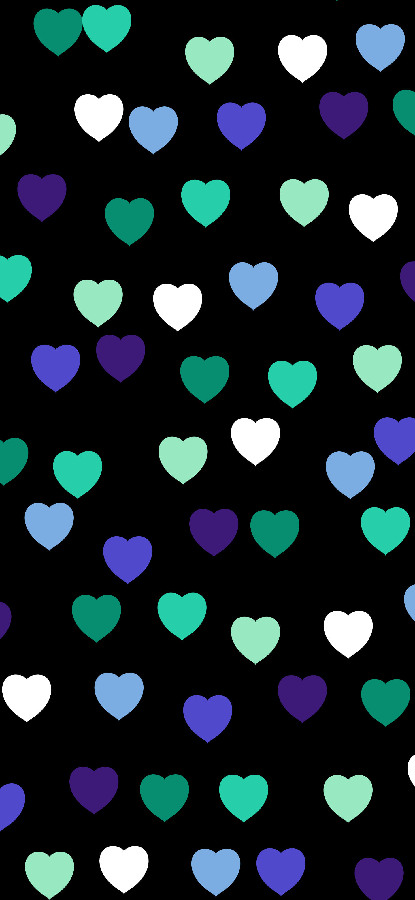 Gay Pride Heart Pattern wallpaper for iPhone and Android