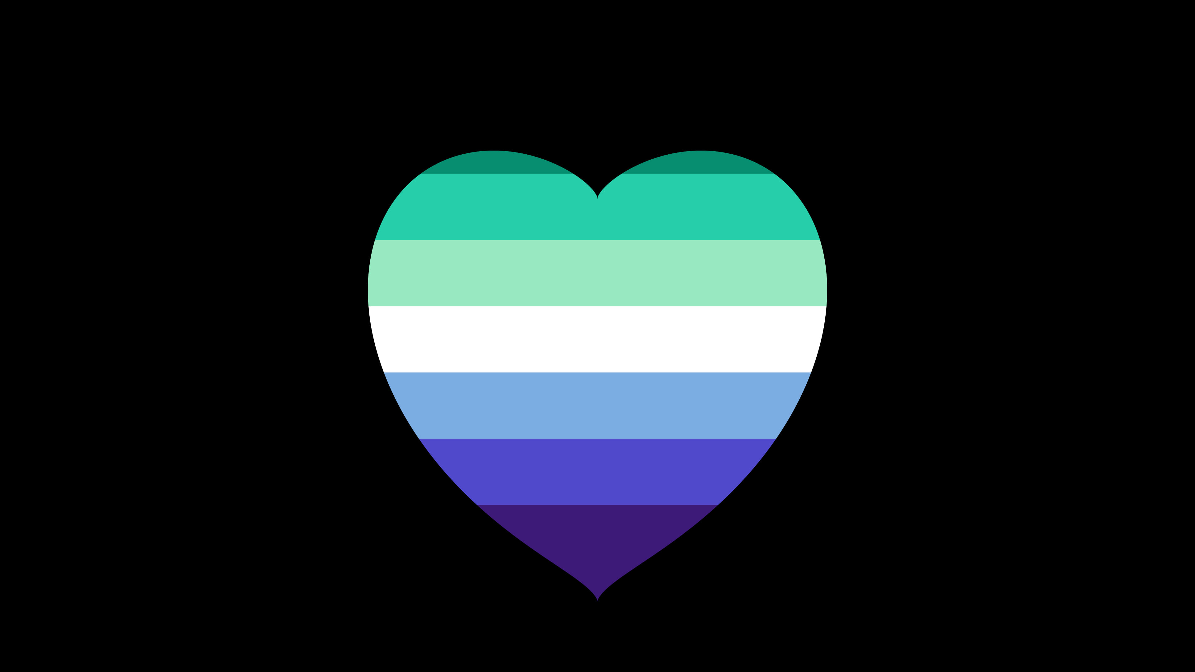 Gay Pride Heart desktop wallpaper in 4K