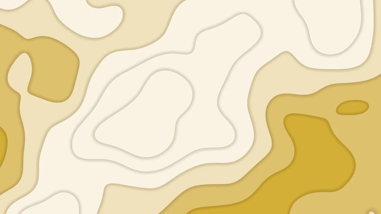 Gold and Cream Layered Topographic desktop wallpaper in 4K