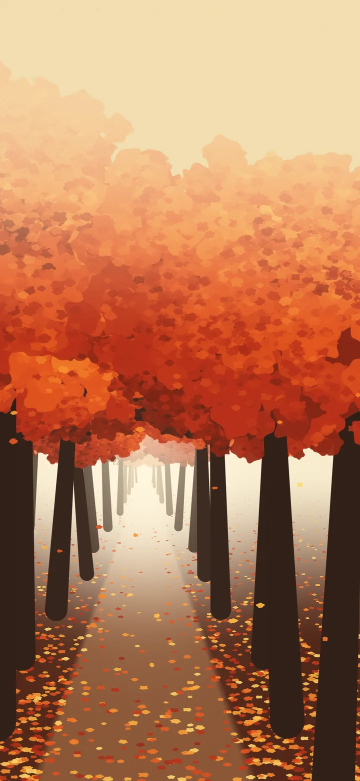 Gold Autumn Path wallpaper for iPhone and Android