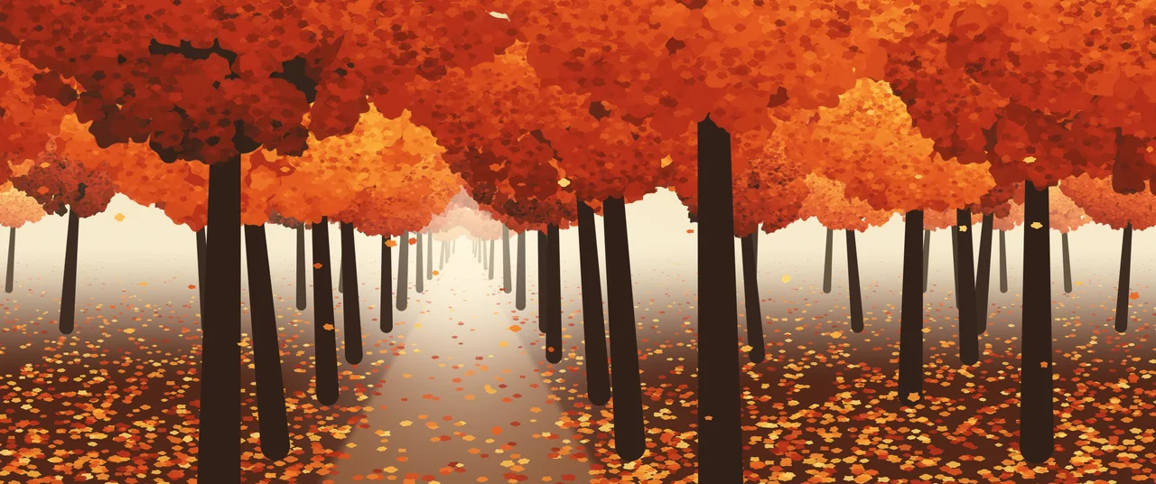 Gold Autumn Path ultrawide wallpaper, 3440 × 1440