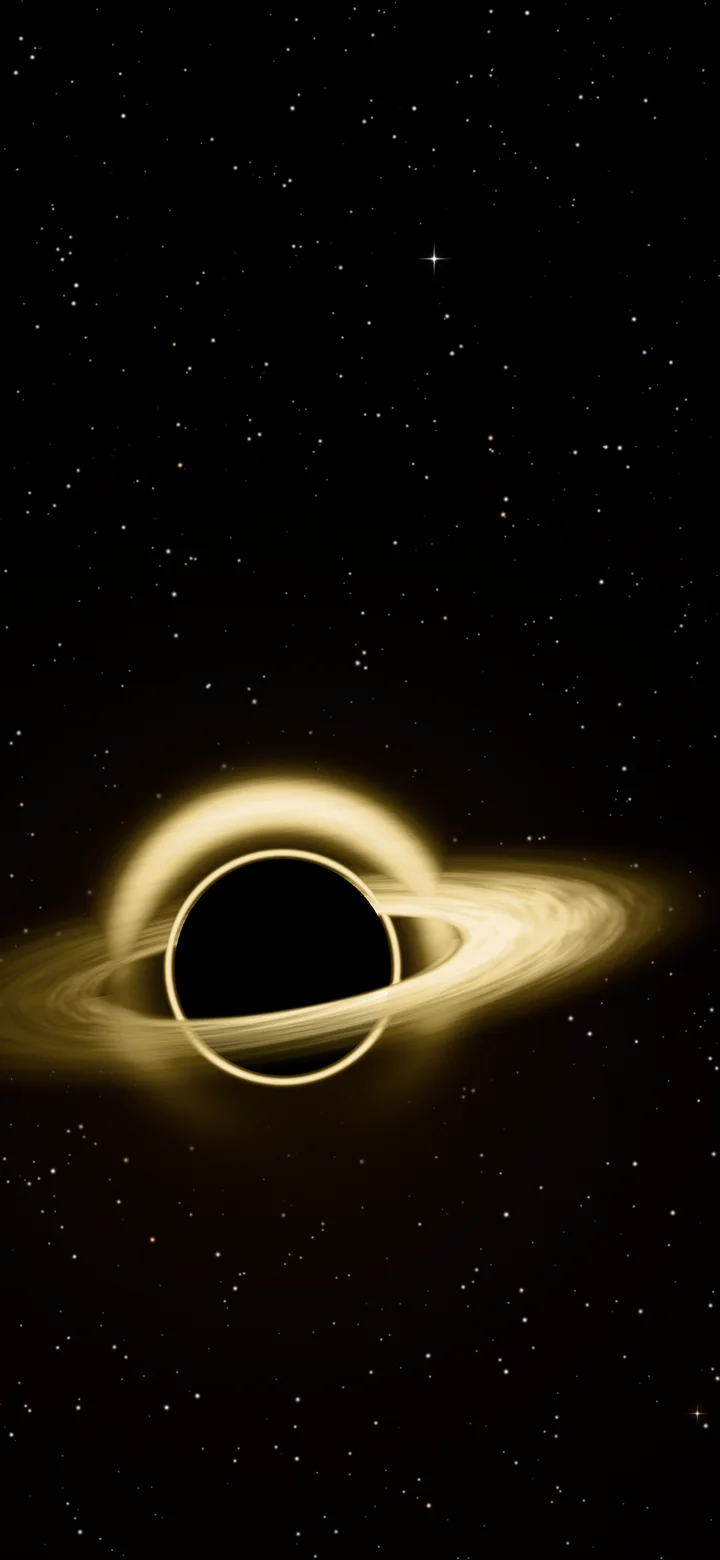 Gold Black Hole wallpaper for iPhone and Android
