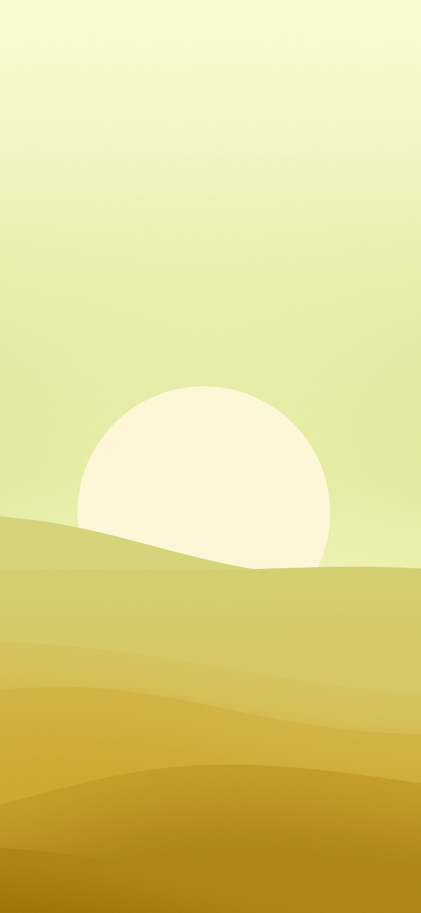 Gold Minimalist Sunset Hills wallpaper for iPhone and Android