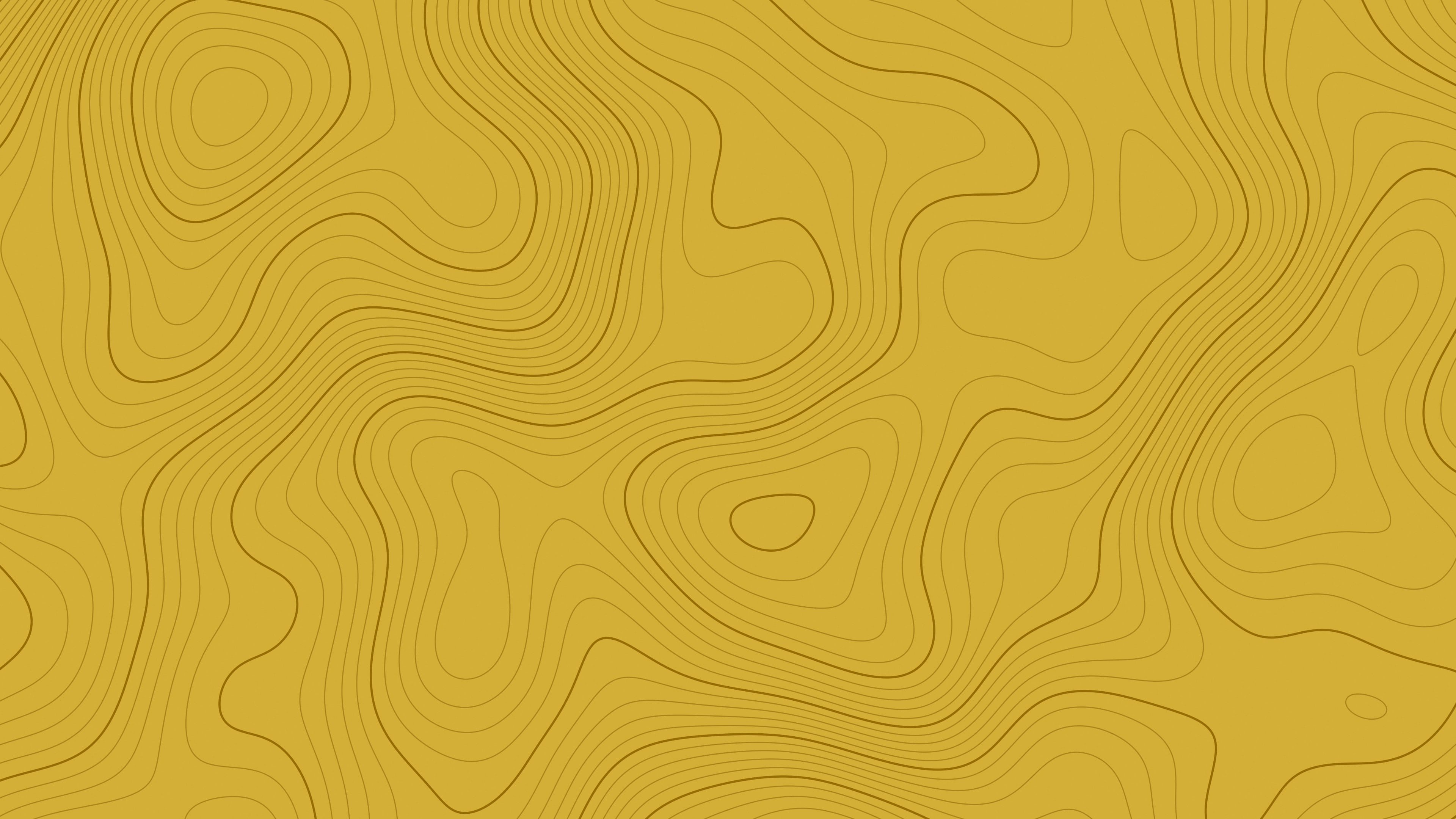 Gold Topographic Line desktop wallpaper in 4K