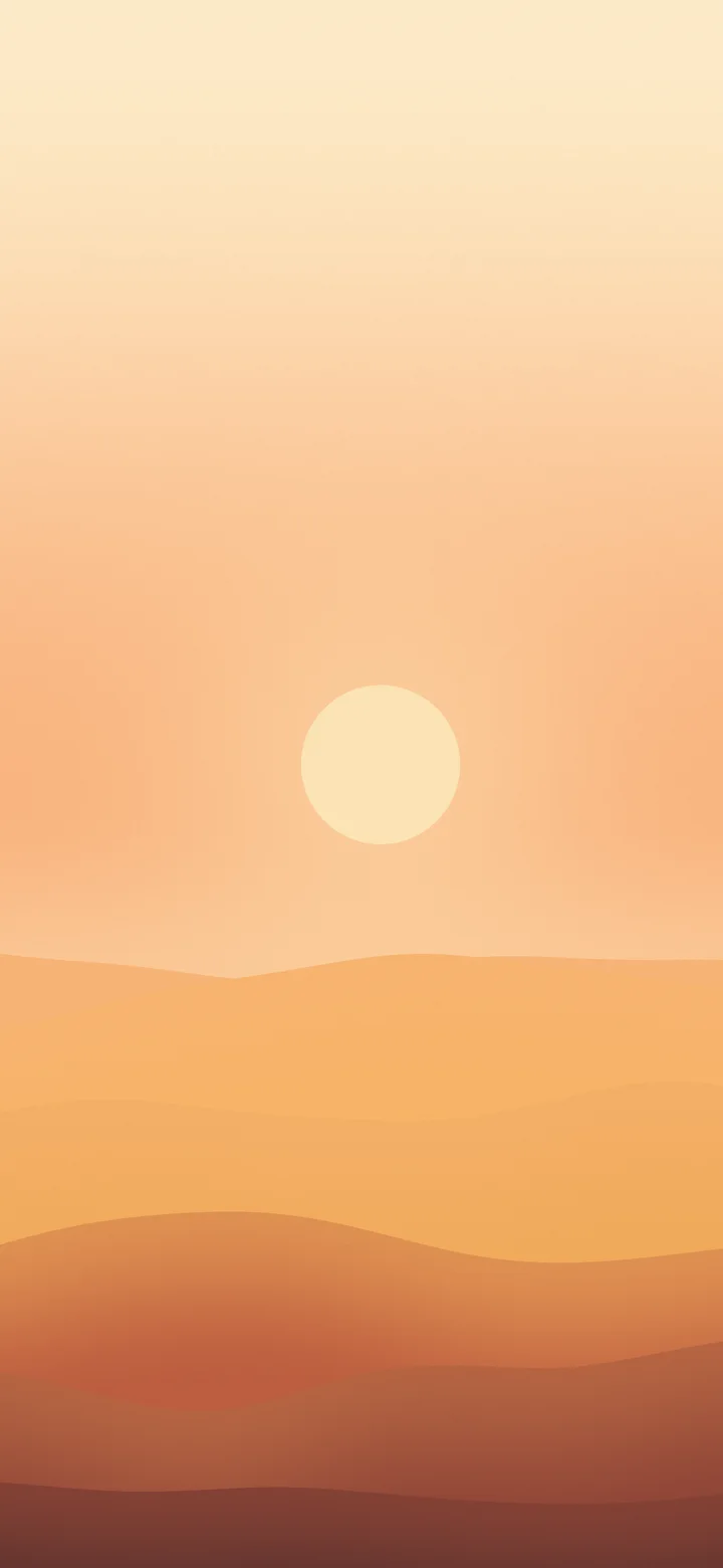 Golden Hour Minimalist Desert Dunes wallpaper for iPhone and Android