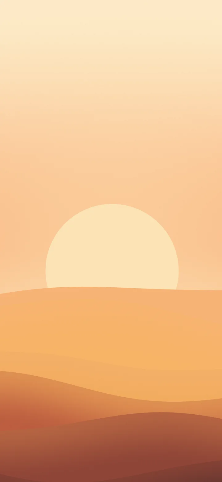 Golden Hour Minimalist Sunset Hills wallpaper for iPhone and Android