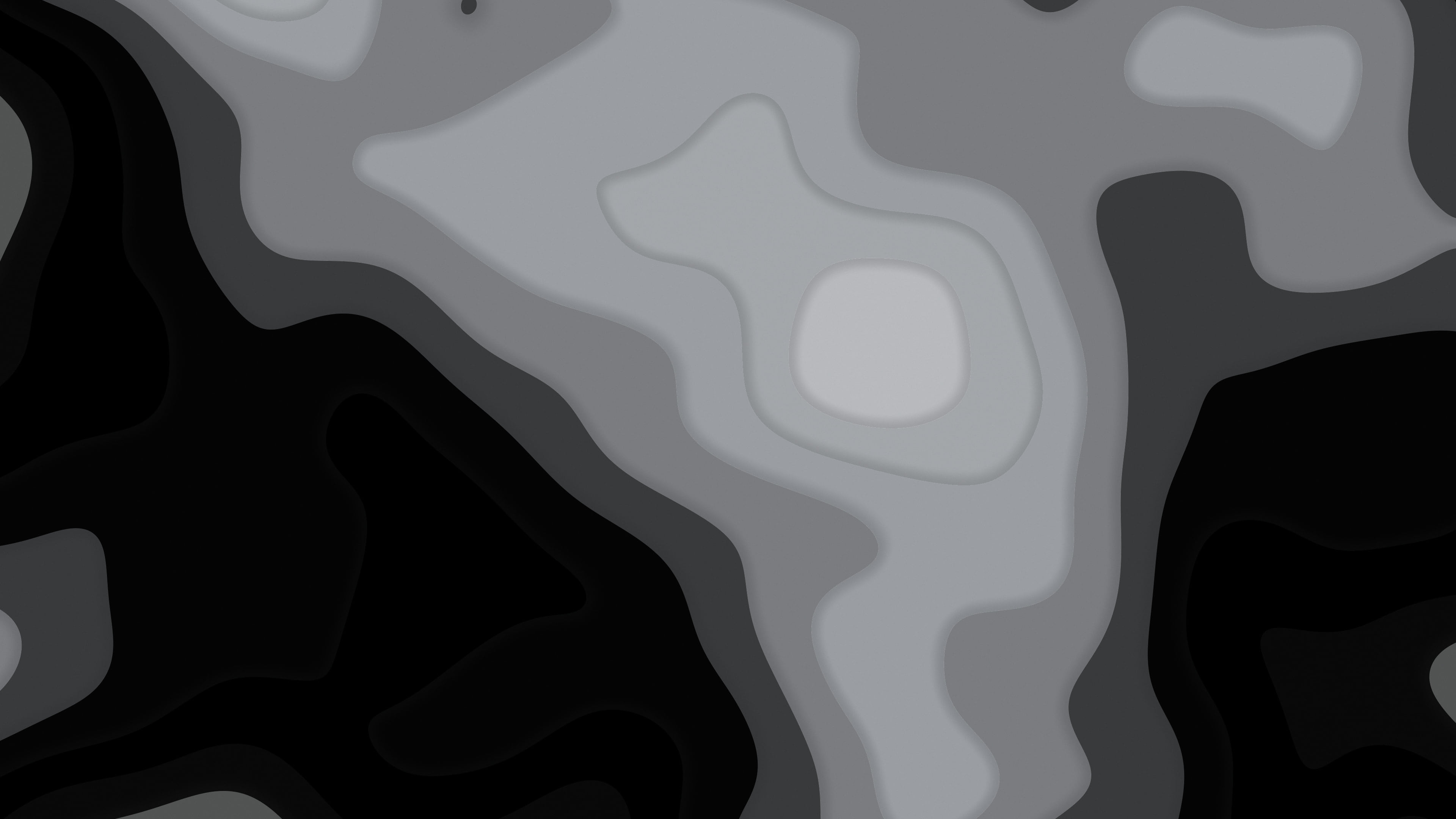 Gray and Black Layered Topographic desktop wallpaper in 4K